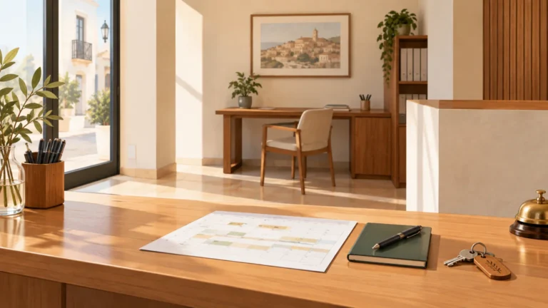 Espacio de trabajo de un hotel para planificar su gestión