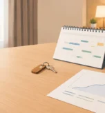 Calendario de reservas y llave de habitación para ilustrar el revenue management hotelero